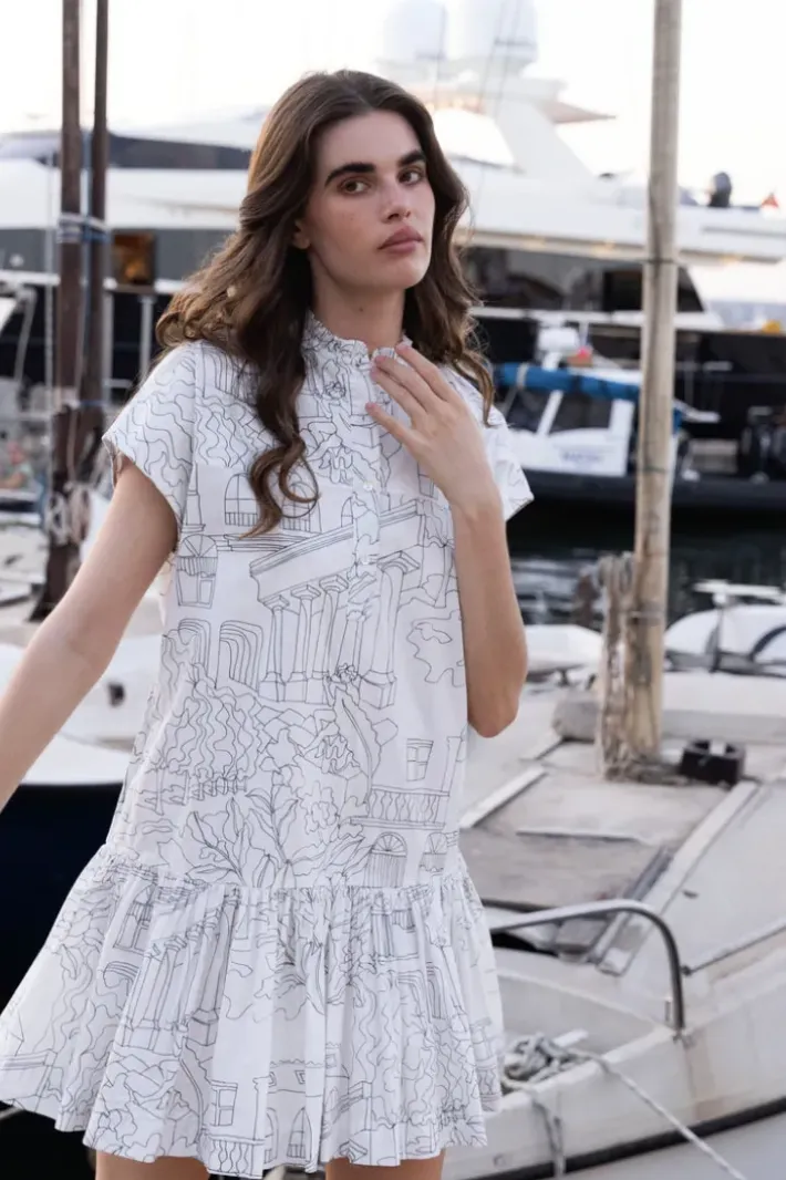 Cap Sleeve Mini- Roma White Short & Mini Dresses|Dresses