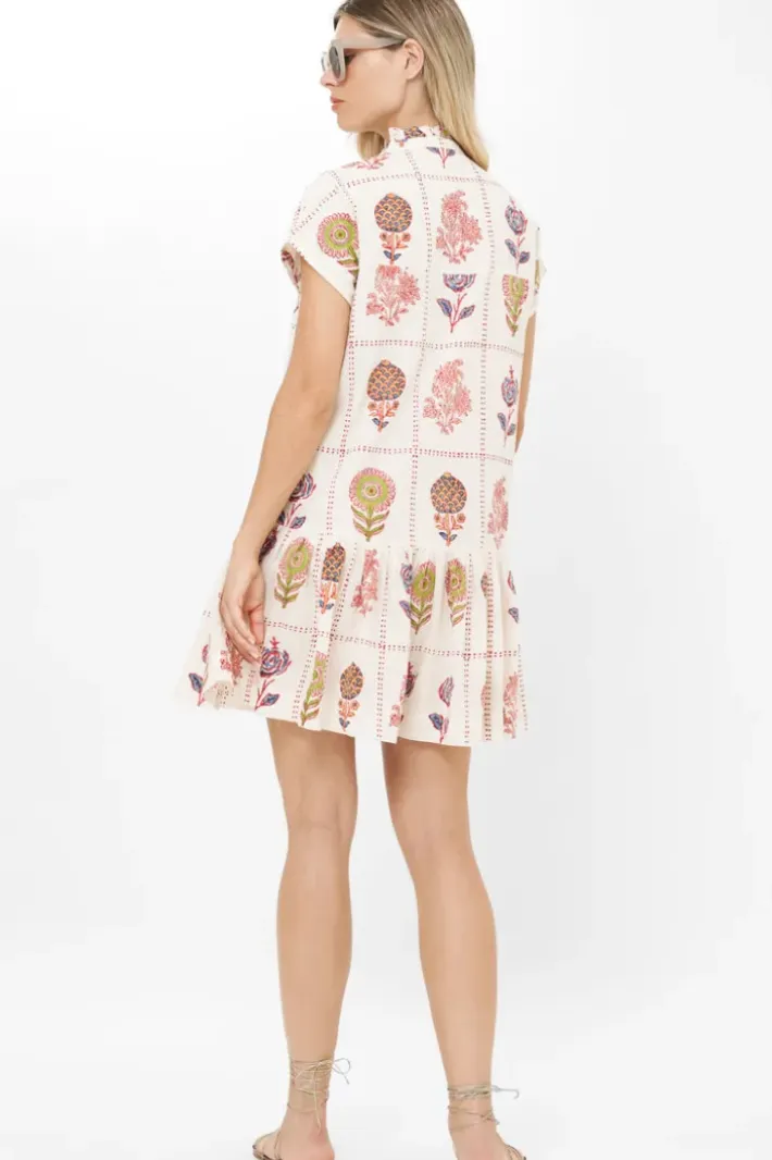 Cap Sleeve Mini- Taormina Cream Short & Mini Dresses|Dresses