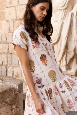Cap Sleeve Mini- Taormina Cream Short & Mini Dresses|Dresses