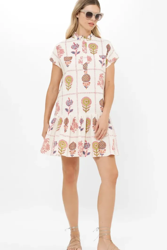 Cap Sleeve Mini- Taormina Cream Short & Mini Dresses|Dresses