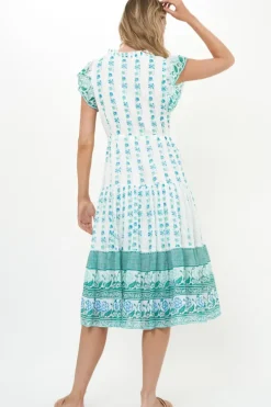 Best Cinched Flirty Midi- Boreggo Green Midis|Dresses