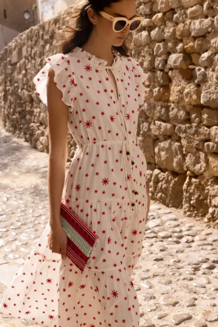 New Cinched Flirty Midi- Ellsworth Red Midis|Dresses