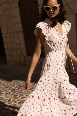 New Cinched Flirty Midi- Ellsworth Red Midis|Dresses