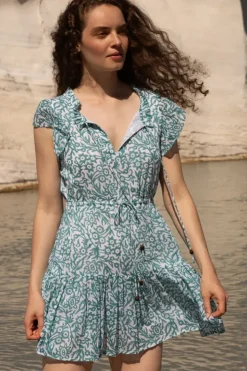 Online Cinched Flirty Short- Cypress Jade Short & Mini Dresses|Dresses