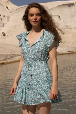 Online Cinched Flirty Short- Cypress Jade Short & Mini Dresses|Dresses