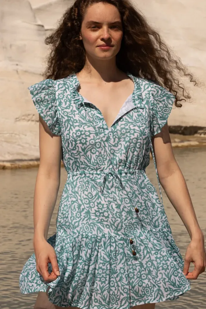 Online Cinched Flirty Short- Cypress Jade Short & Mini Dresses|Dresses