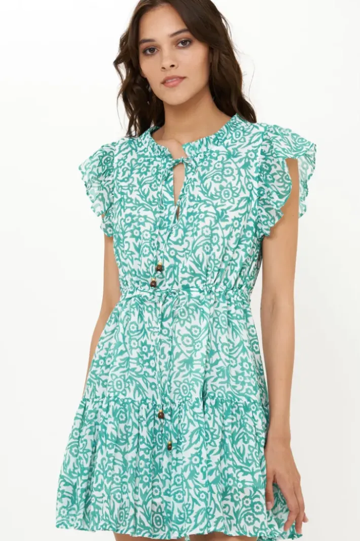 Online Cinched Flirty Short- Cypress Jade Short & Mini Dresses|Dresses