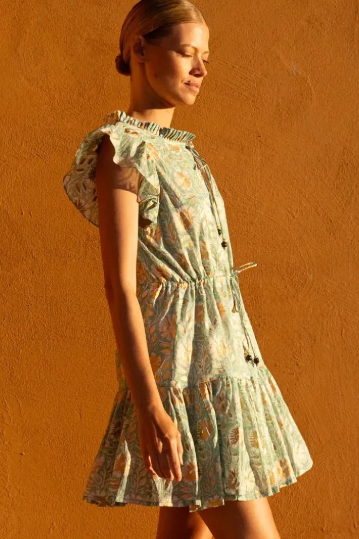 Clearance Cinched Flirty Short- Mughal Green Short & Mini Dresses|Dresses