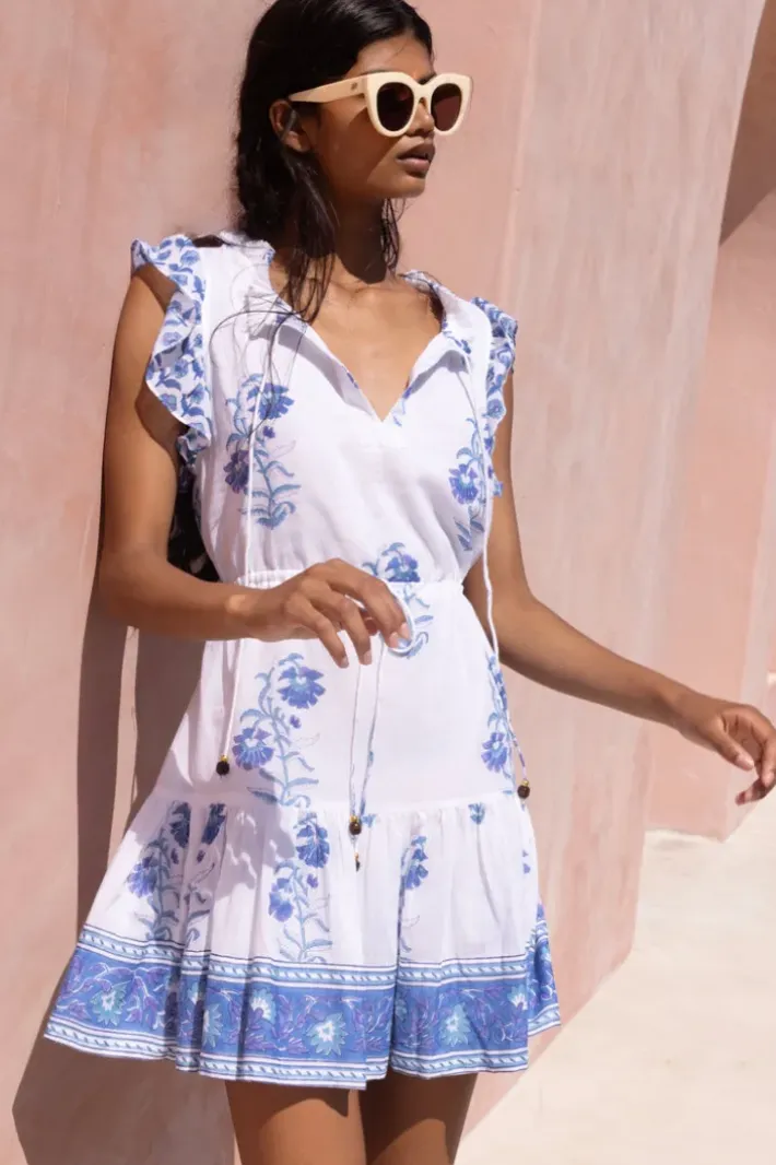 Sale Cinched Flirty Short- Salvia Blue Short & Mini Dresses|Dresses