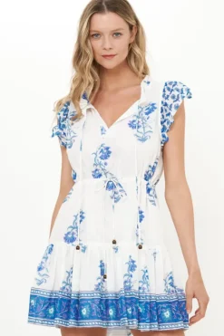 Sale Cinched Flirty Short- Salvia Blue Short & Mini Dresses|Dresses