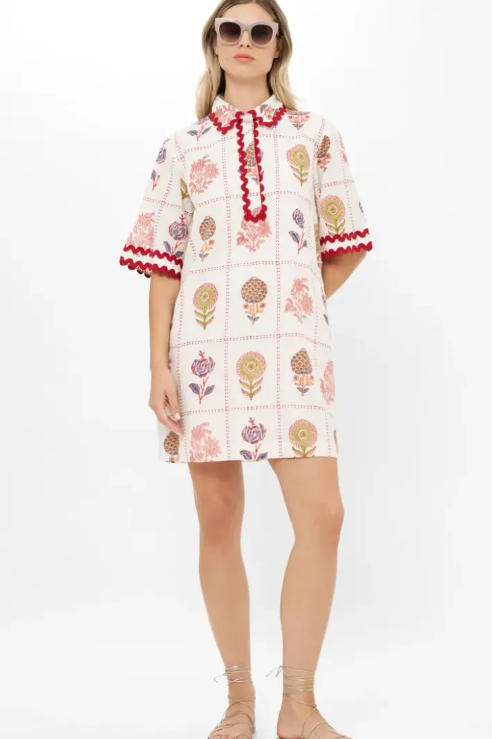 New Collared Shirt Dress Mini- Taormina Cream Short & Mini Dresses|Dresses