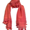 Sale Coral Tassel Scarf Accessories|Scarves