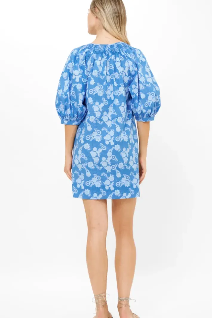 Outlet Embroidered Button Mini- Pretoria Navy Short & Mini Dresses|Dresses