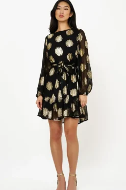 New Flirty Short Dress- Peony Black Short & Mini Dresses