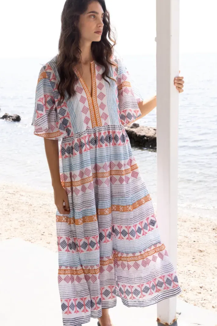 Discount Flirty V-Neck Maxi- Casablanca Multi Maxis|Dresses