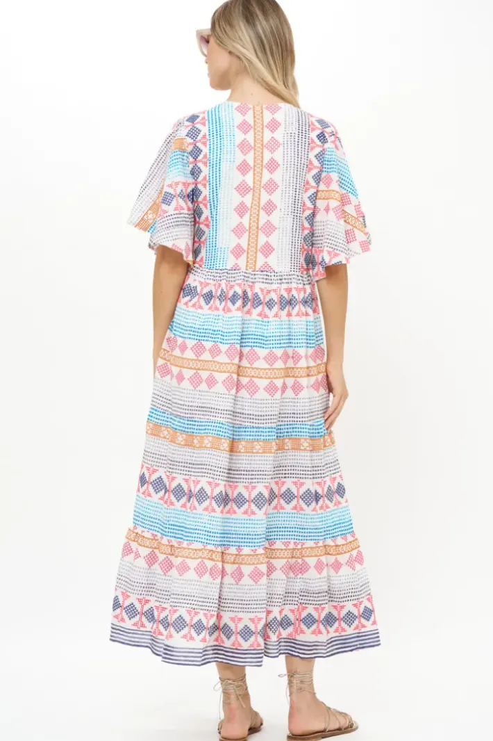 Discount Flirty V-Neck Maxi- Casablanca Multi Maxis|Dresses