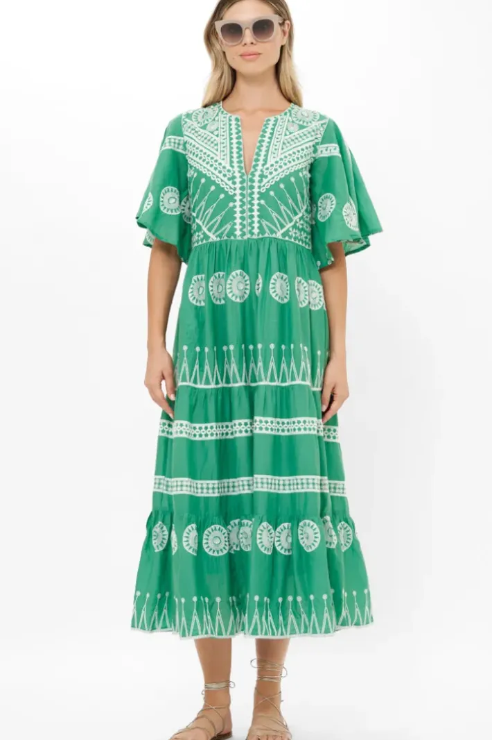 Online Flirty V-Neck Maxi- Soleil Sage Maxis|Dresses