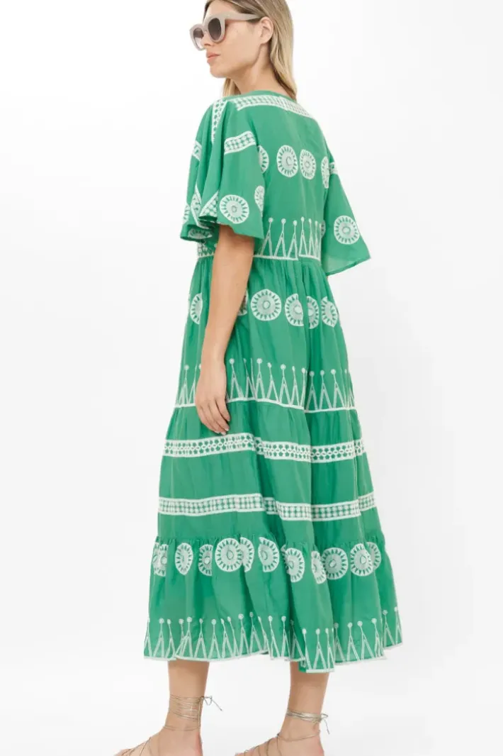 Online Flirty V-Neck Maxi- Soleil Sage Maxis|Dresses