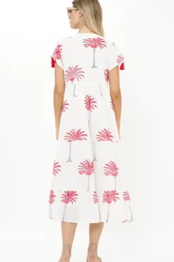 New Kaftan Midi- Canary Coral Dresses