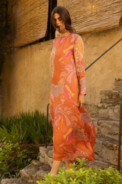New Long Sleeve Shift Maxi- Arabia Toffee Maxis