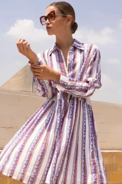 Hot Long Sleeve Shirt Dress Mini- Haveli Peri Short & Mini Dresses|Dresses