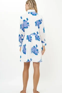 New Long Sleeve Shirt Dress Mini- Portofino Blue Short & Mini Dresses|Dresses