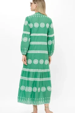 New Long Sleeve Yoke Maxi- Soleil Sage Maxis|Dresses
