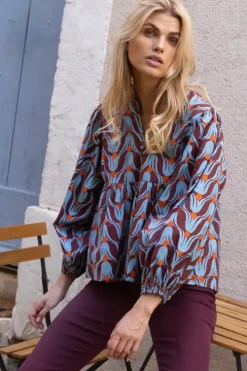 Clearance Mandarin Balloon Top- Tulip Orange Matching Sets|Tops
