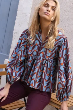 Clearance Mandarin Balloon Top- Tulip Orange Matching Sets|Tops