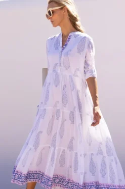 Hot Mandarin Maxi- Aptos Blue Maxis|Dresses