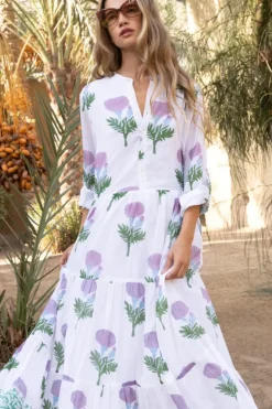 Hot Mandarin Maxi- Bloom Lilac Maxis|Dresses
