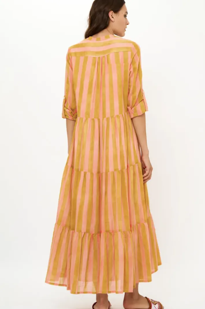 Clearance Mandarin Maxi- Cabana Coral Maxis|Dresses