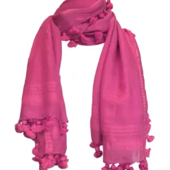 Sale Pink Tassel Scarf Accessories|Scarves