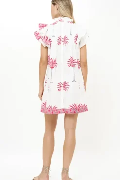 Best Pintuck Ruffle Mini- Canary Coral Short & Mini Dresses|Dresses