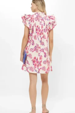Pintuck Ruffle Mini- Pretoria Pink Short & Mini Dresses|Dresses