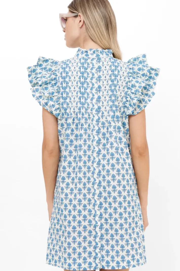 Sale Pintuck Ruffle Mini- Provence Blue Short & Mini Dresses|Dresses