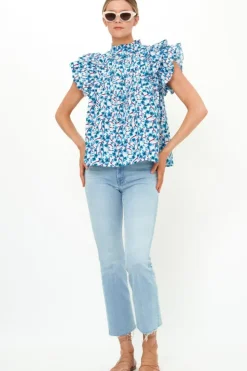 Online Pintuck Ruffle Top- Lingon Wine Tops