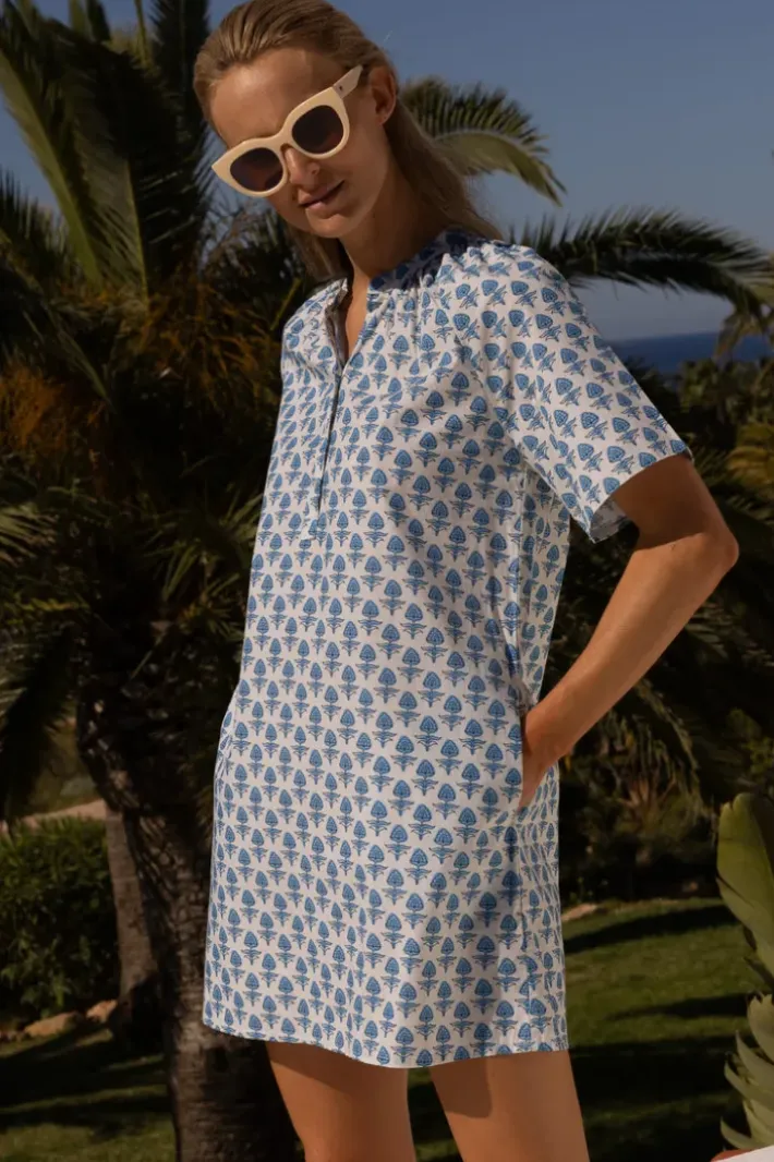 Best Pocket Dress- Provence Blue Short & Mini Dresses|Dresses