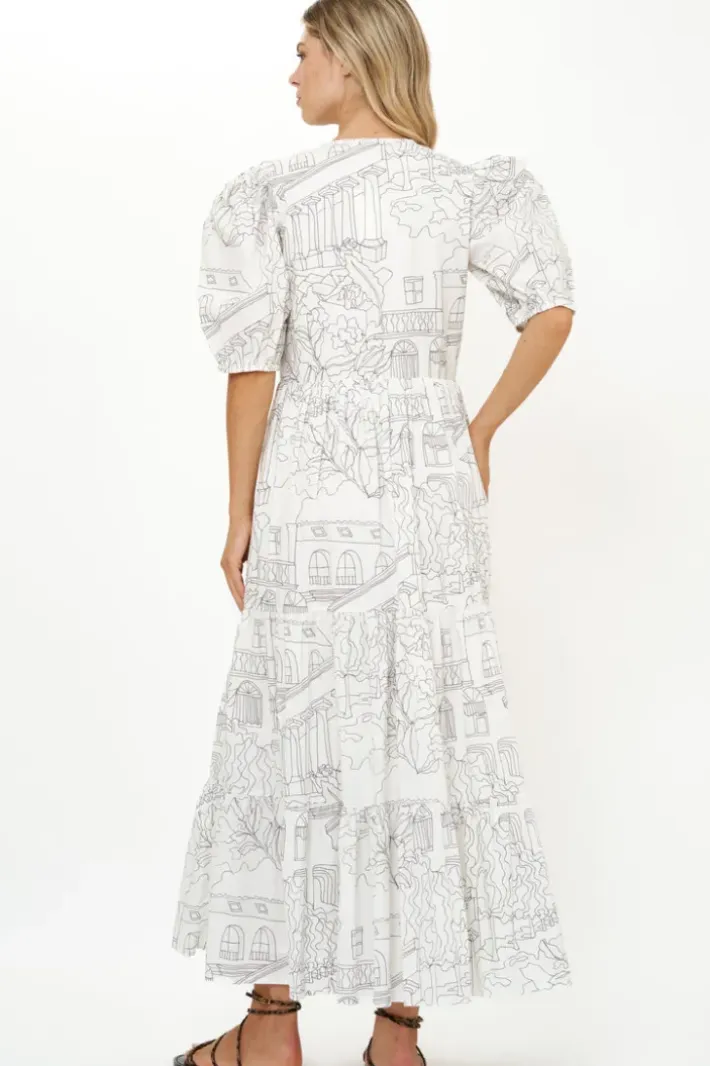Online Puff Sleeve Maxi- Roma White Maxis|Dresses