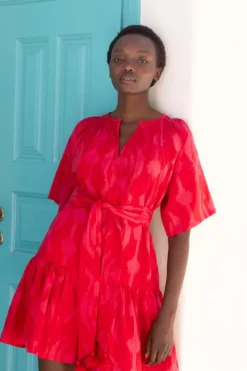 Hot Raglan Belted Mini- Tashkent Red Short & Mini Dresses|Dresses