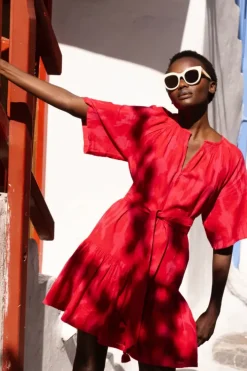 Hot Raglan Belted Mini- Tashkent Red Short & Mini Dresses|Dresses