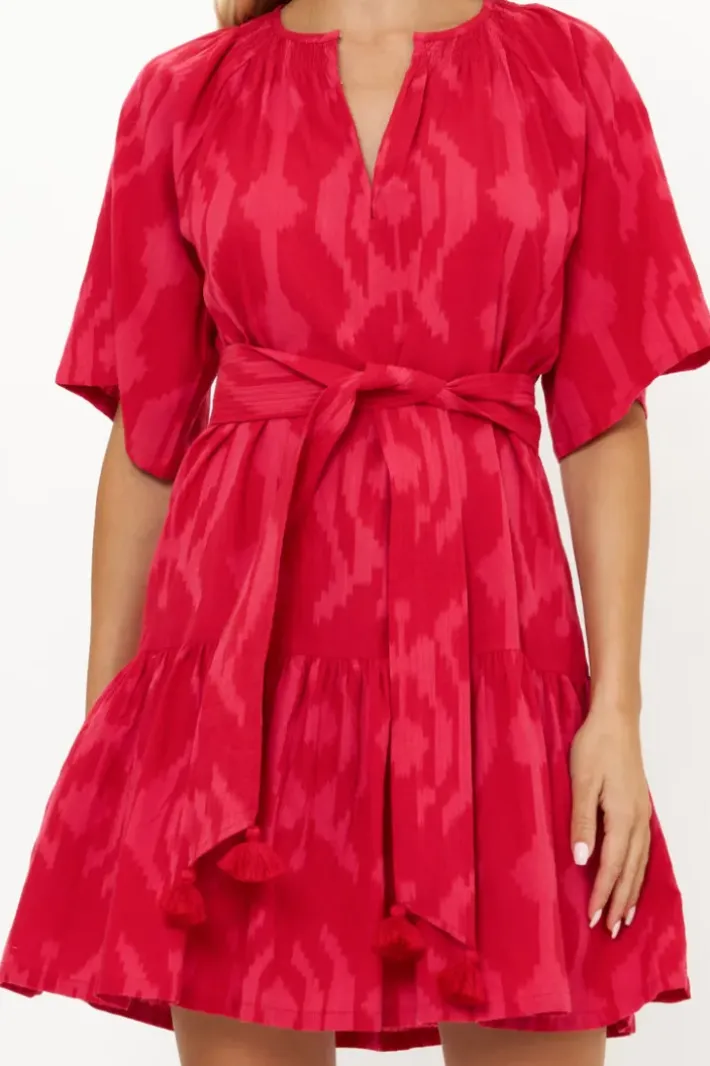 Hot Raglan Belted Mini- Tashkent Red Short & Mini Dresses|Dresses