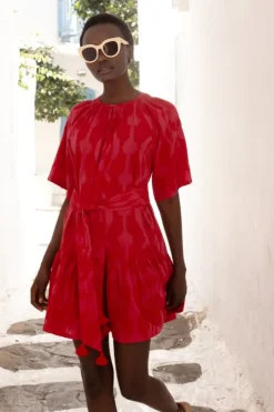 Hot Raglan Belted Mini- Tashkent Red Short & Mini Dresses|Dresses