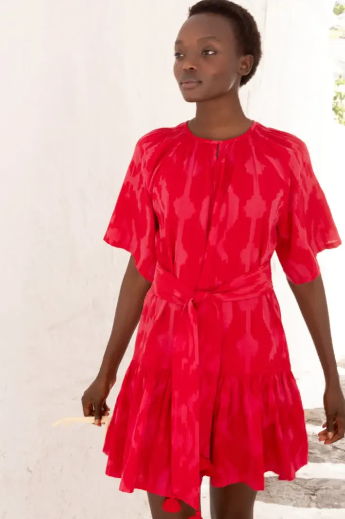 Hot Raglan Belted Mini- Tashkent Red Short & Mini Dresses|Dresses