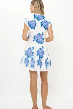 Best Roll Sleeve- Portofino Blue Short & Mini Dresses|Dresses