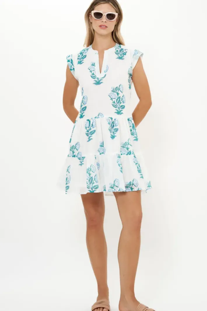 Clearance Roll Sleeve- Salvia Green Short & Mini Dresses|Dresses