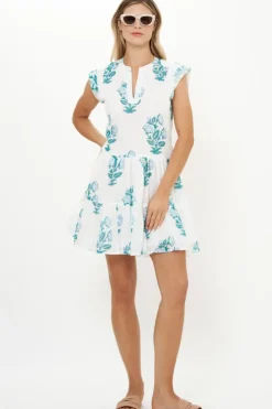 Clearance Roll Sleeve- Salvia Green Short & Mini Dresses|Dresses