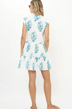 Clearance Roll Sleeve- Salvia Green Short & Mini Dresses|Dresses