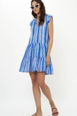 New Roll Sleeve- Ziggy Blue Short & Mini Dresses|Dresses