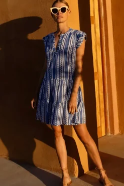 New Roll Sleeve- Ziggy Blue Short & Mini Dresses|Dresses